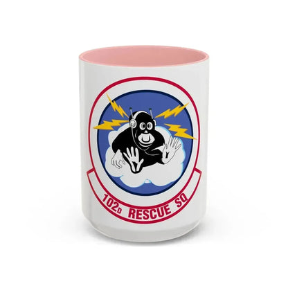 102d Rescue Squadron (U.S. Air Force) Accent Coffee Mug 15oz Pink - Go Mug Yourself