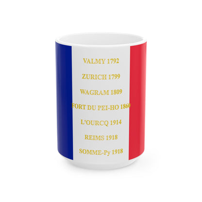 102e regiment dinfanterie de ligne- drapeau (France) White Coffee Mug-15oz-Go Mug Yourself
