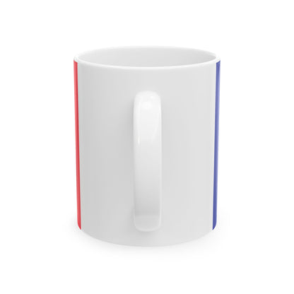 102e regiment dinfanterie de ligne- drapeau (France) White Coffee Mug-Go Mug Yourself