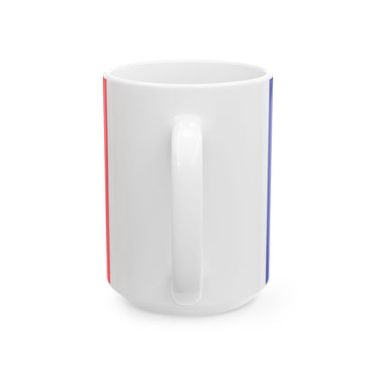 102e regiment dinfanterie de ligne- drapeau (France) White Coffee Mug-Go Mug Yourself