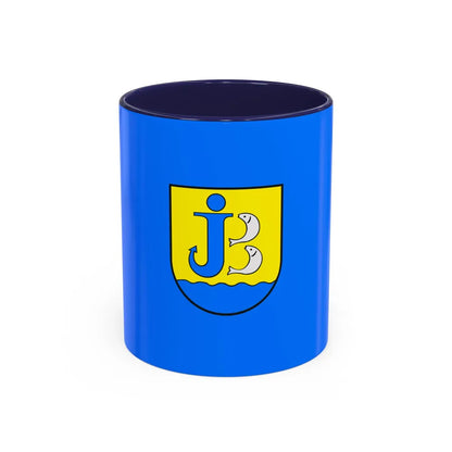 Flag of Jastarnia Poland - Accent Coffee Mug-11oz-Navy-Go Mug Yourself