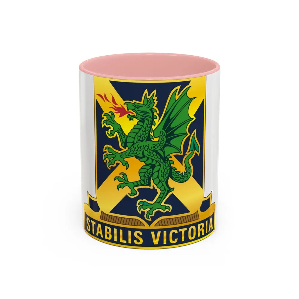 103 Chemical Battalion (U.S. Army) Accent Coffee Mug-11oz-Pink-Go Mug Yourself