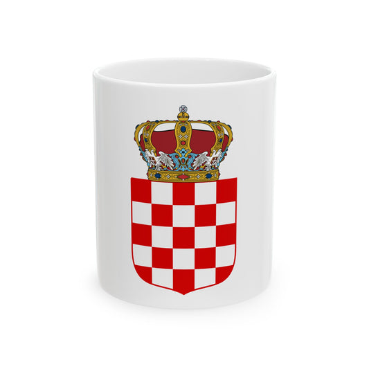 Coat of Arms of the Banate of Croatia - White Coffee Mug