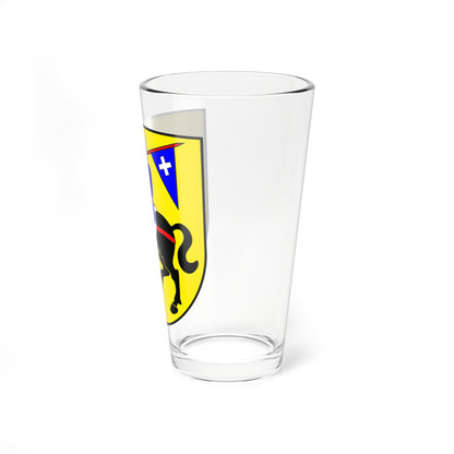 Lumnezia Lugnez Kreis wappen (Switzerland) (Coat of Arms) Pint Glass 16oz