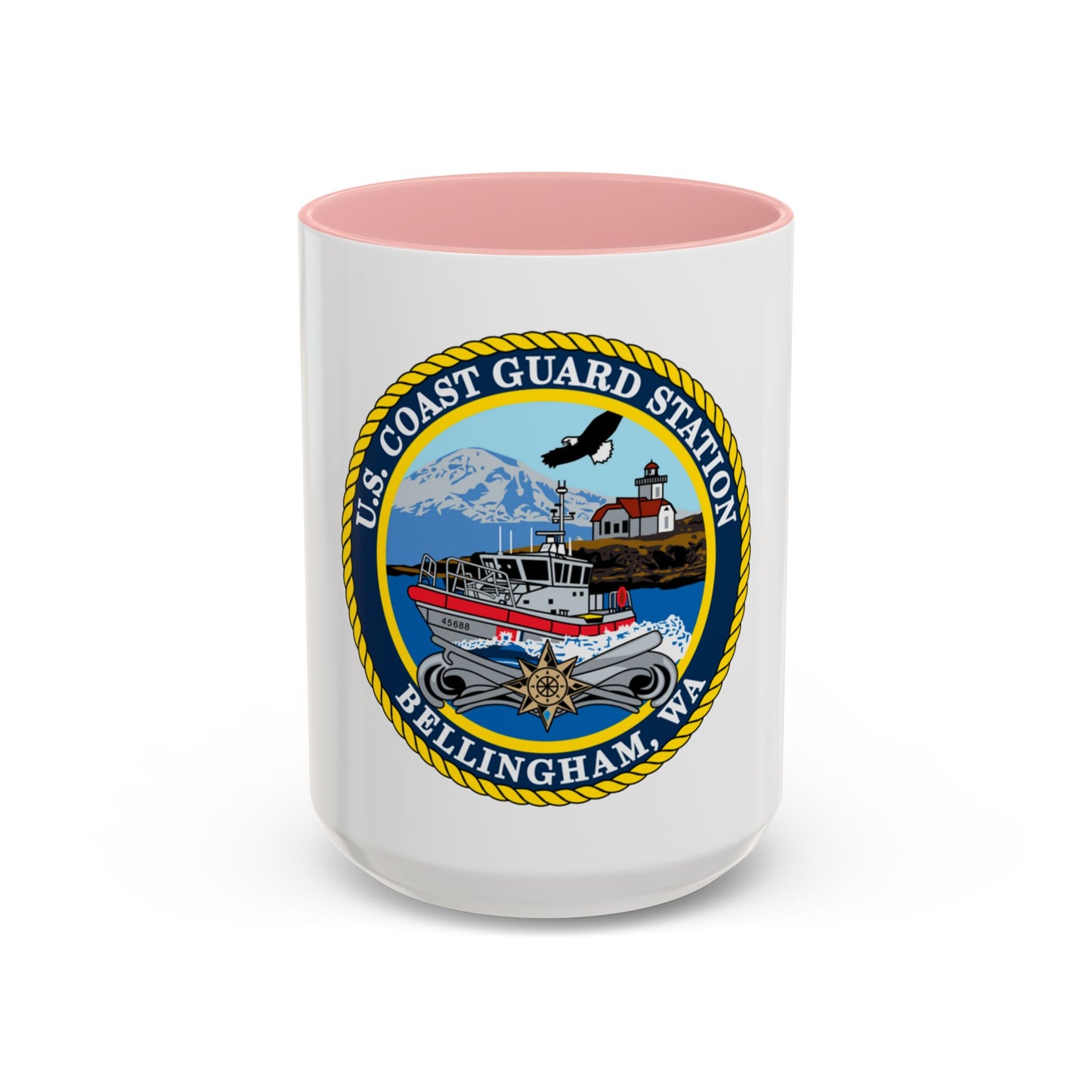 USCG Station Bellingham WA (U.S. Coast Guard) Accent Coffee Mug