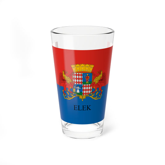Flag of Elek (Hungary) Pint Glass 16oz
