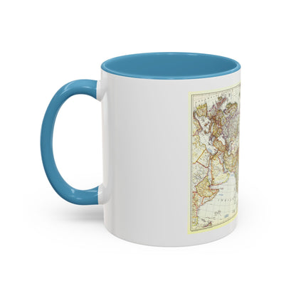 Asia and Adjacent Areas (1951) (Map) Accent Coffee Mug