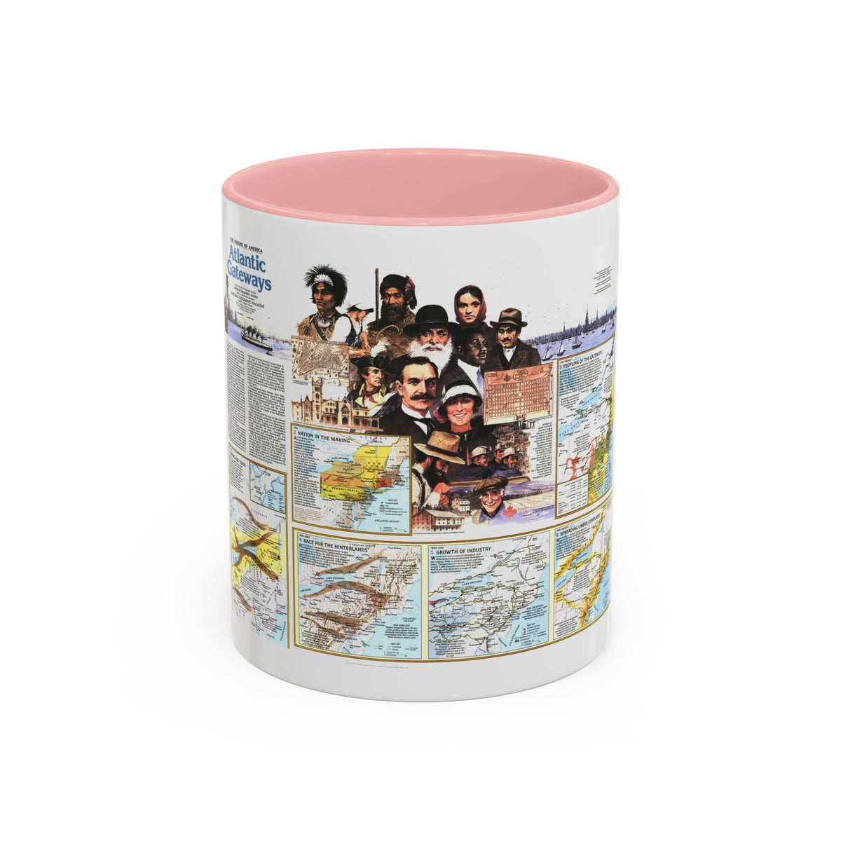 USA - Atlantic Gateways 2 (1983) (Map) Accent Coffee Mug