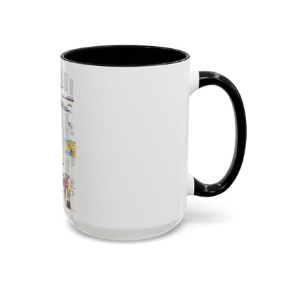 USA - Wisconsin, Michigan ,Great Lakes 2 (1973) (Map) Accent Coffee Mug