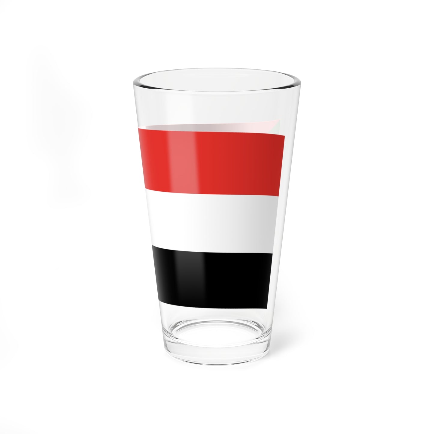 Flag of Sudan with waves (Sudan) Pint Glass 16oz