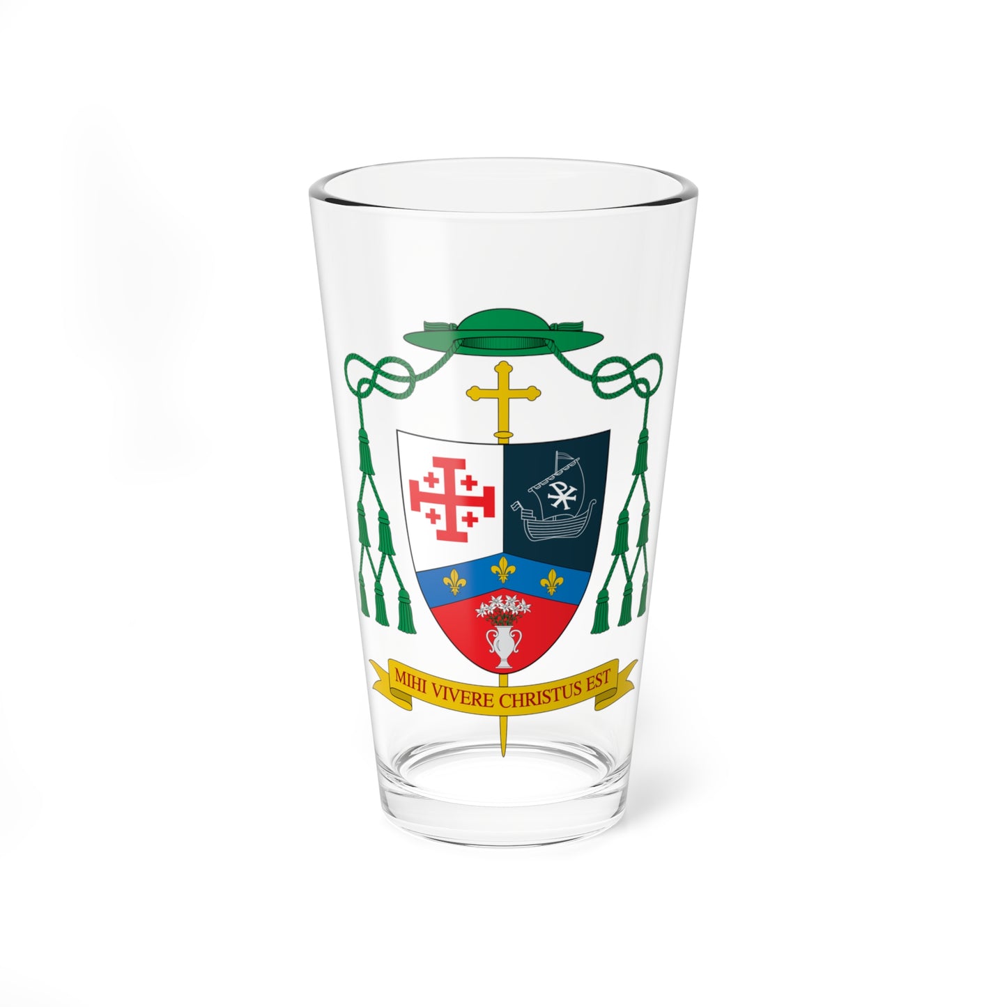 Escudo de Ginés Ramón García Beltrán (Spain) (Coat of Arms) Pint Glass 16oz