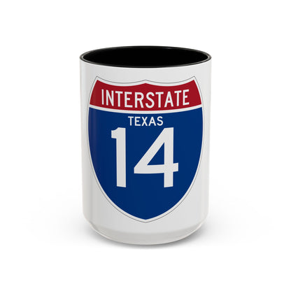 Interstate 14 (U.S. Highways) Accent Coffee Mug