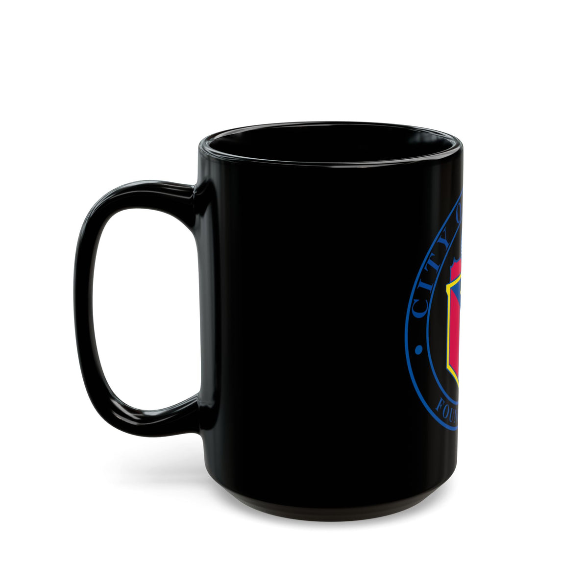 Seal of Austin TX - Black Coffee Mug