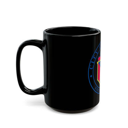 Seal of Austin TX - Black Coffee Mug
