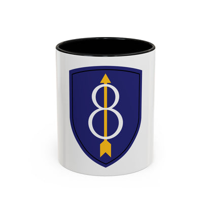 8th Infantry Division patch (U.S. Army) Accent Coffee Mug