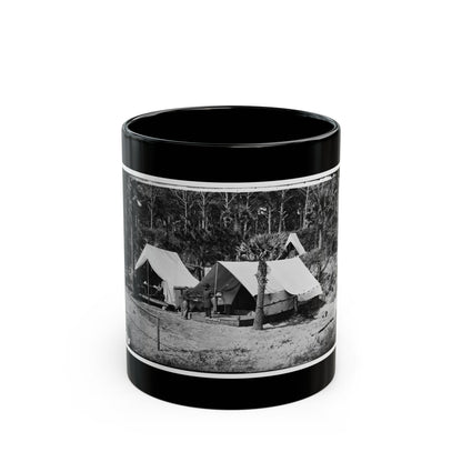Morris Island, South Carolina. General Quincy A. Gillmore In Front Of His Tent 001 (U.S. Civil War) Black Coffee Mug