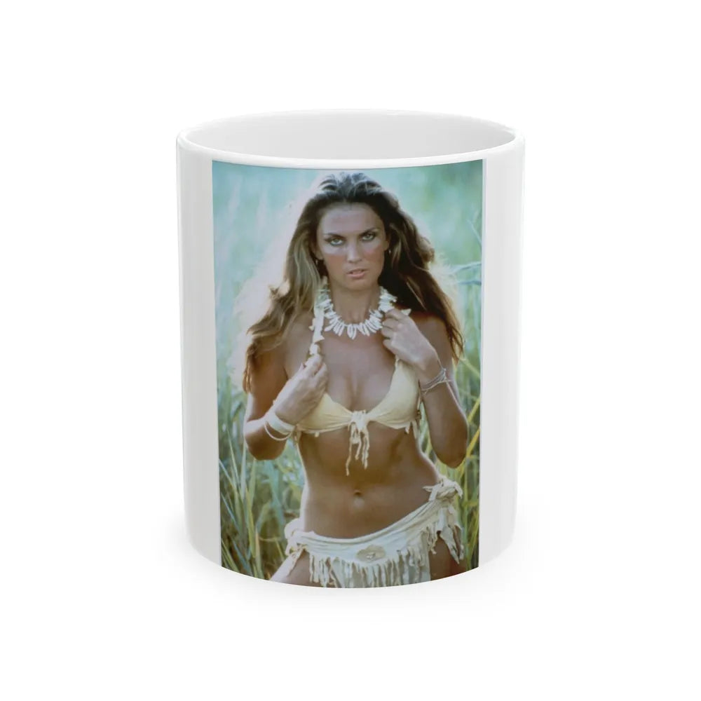 Caroline Munro #203 (Vintage Female Icon) White Coffee Mug-11oz-Go Mug Yourself