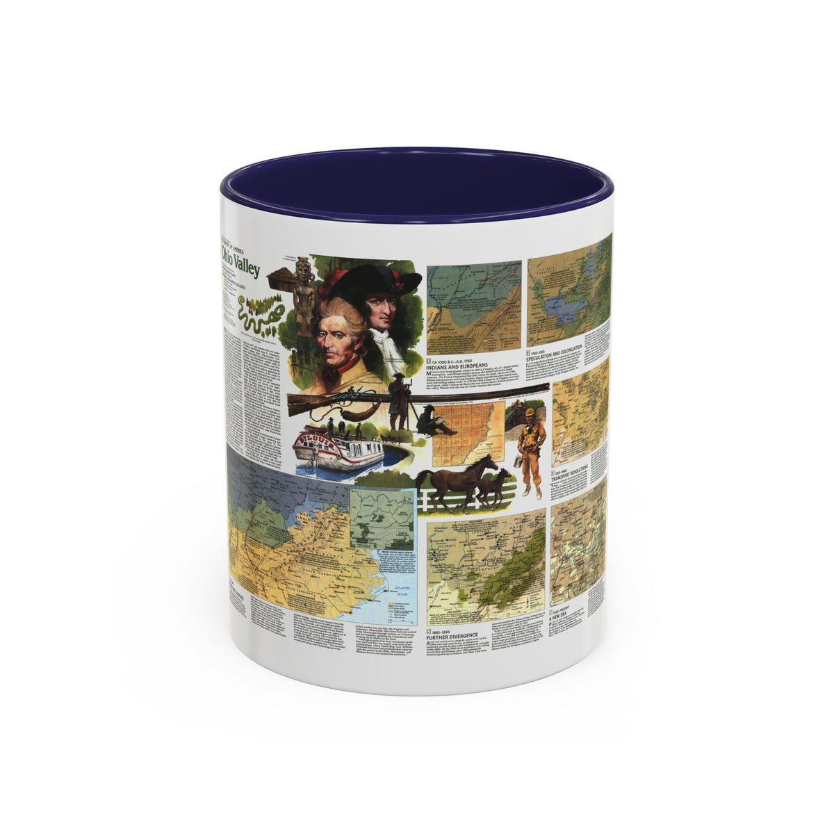 USA - Ohio Valley 2 (1985) (Map) Accent Coffee Mug