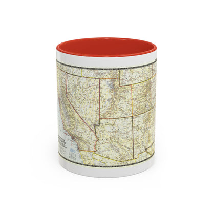 USA - Southwestern (1948) (Map) Accent Coffee Mug