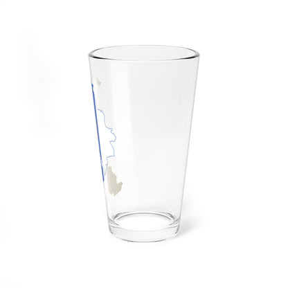 Flag-map of Odesa Oblast (Ukraine) Pint Glass 16oz