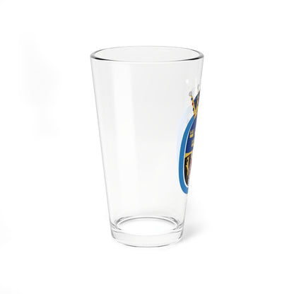 Prinsessan Madeleine vapen med Serafimerkors (Sweden) (Coat of Arms) Pint Glass 16oz