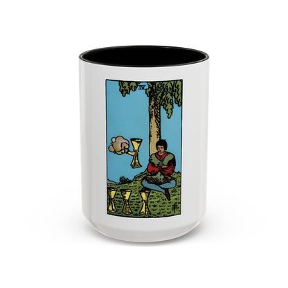 The 4 of Cups (Tarot Card) Accent Coffee Mug