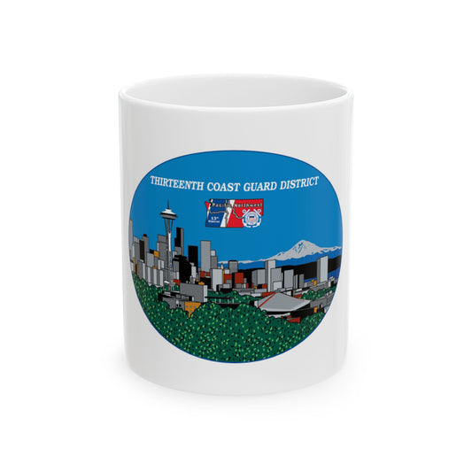 13th CG District Pacific Northwest (U.S. Coast Guard) White Coffee Mug