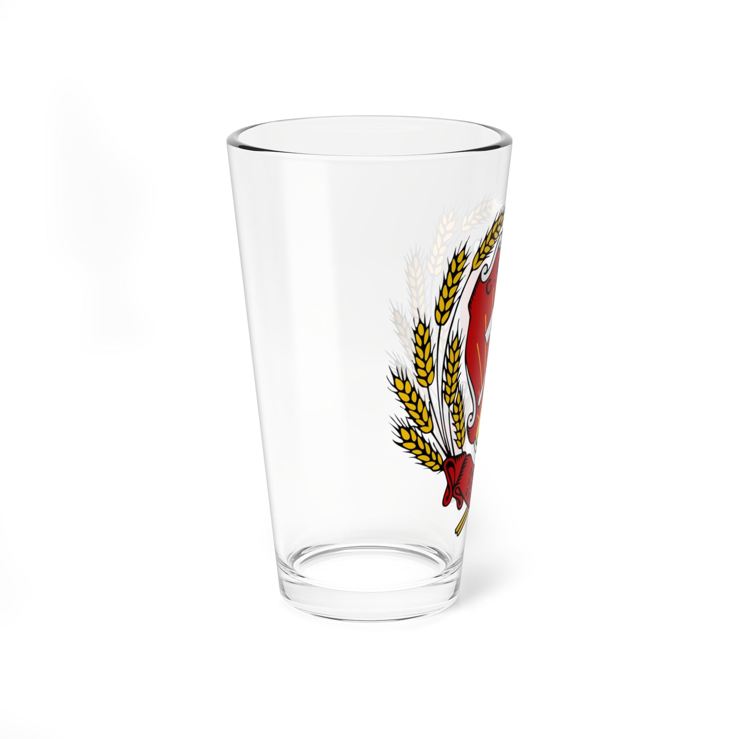 Emblem of the Byelorussian SSR 1919-1927 (Russia) (Coat of Arms) Pint Glass 16oz