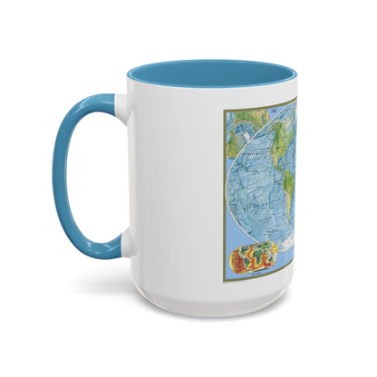 World Map - Physical (2005) (Map) Accent Coffee Mug