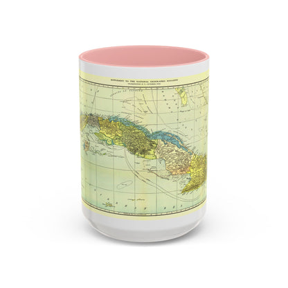 Central America - Cuba (1906) (Map) Accent Coffee Mug