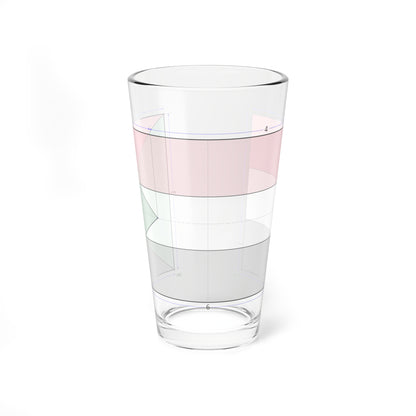 Flag of Sudan construction sheet (Sudan) Pint Glass 16oz