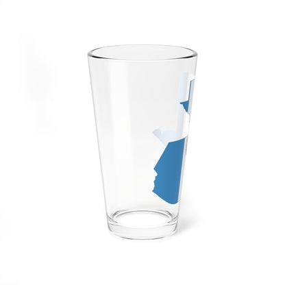 Flag map of Guatemala (Guatemala) Pint Glass 16oz