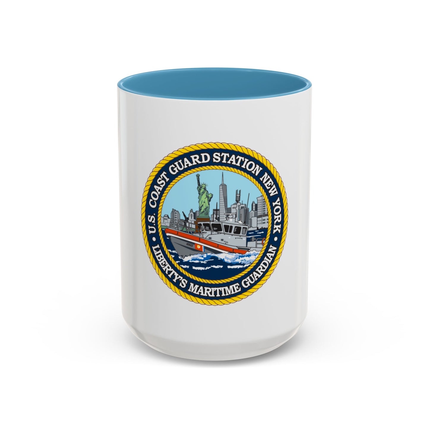 USCG Station New York (U.S. Coast Guard) Accent Coffee Mug