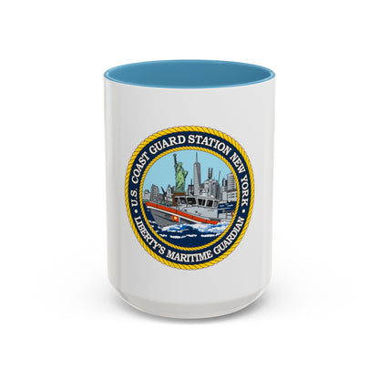 USCG Station New York (U.S. Coast Guard) Accent Coffee Mug