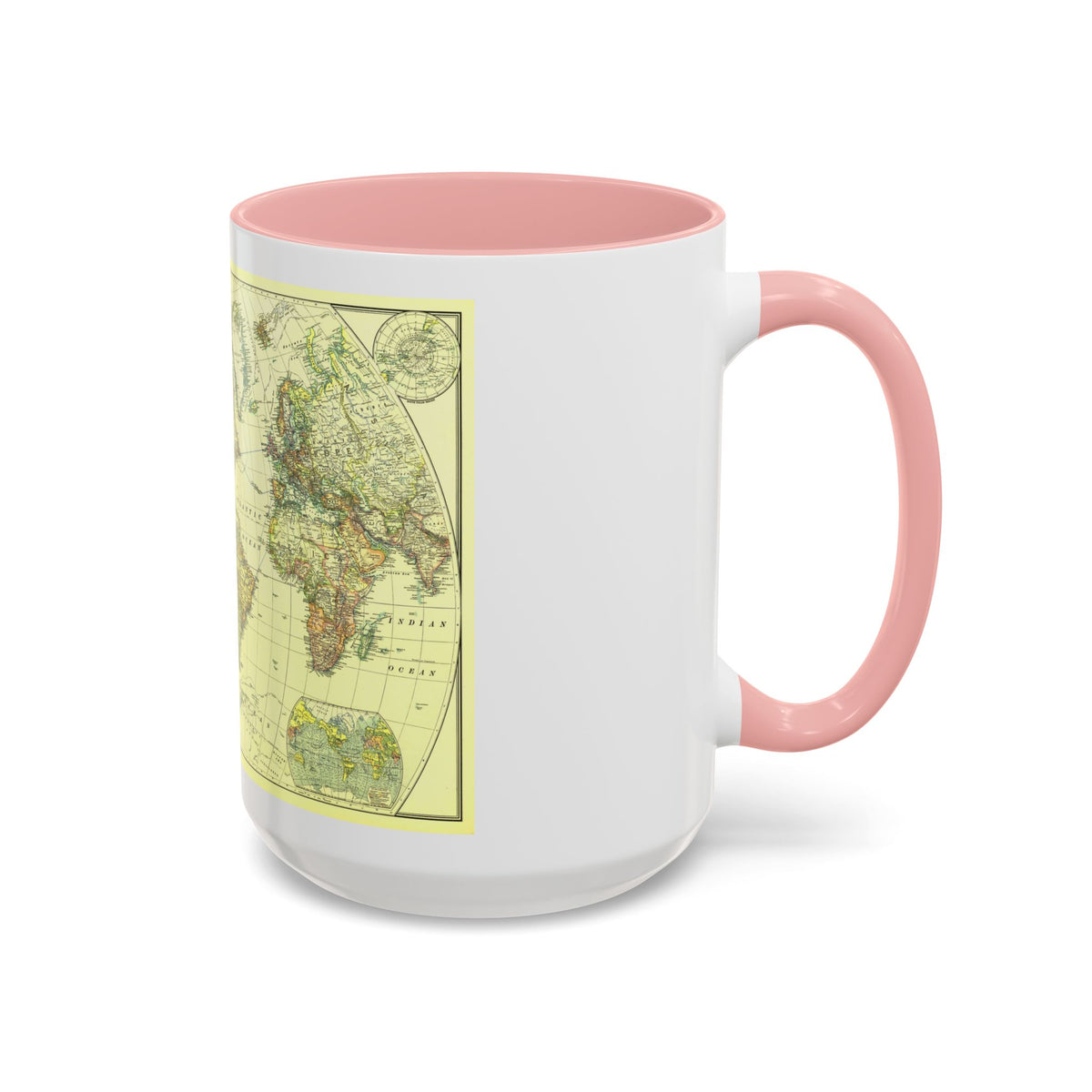 World Map - Political Divisions (1922) (Map) Accent Coffee Mug