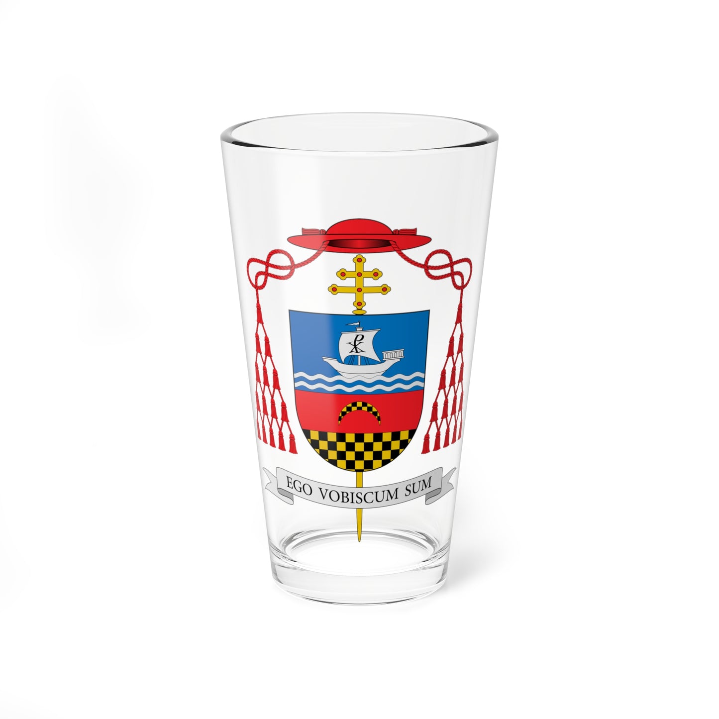 Escudo de Antonio María Javierre Ortás (Spain) (Coat of Arms) Pint Glass 16oz