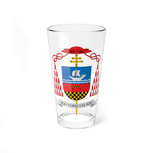 Escudo de Antonio María Javierre Ortás (Spain) (Coat of Arms) Pint Glass 16oz