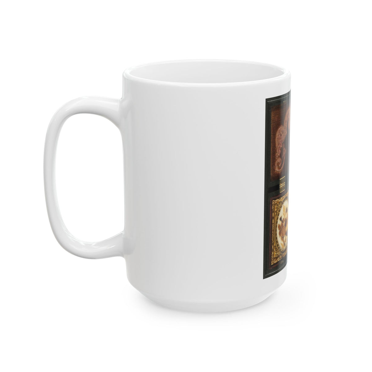 Ulysses S. Grant Of General Staff Regular Army Infantry Regiment; Dried Flowers In Frame On Left (U.S. Civil War) White Coffee Mug
