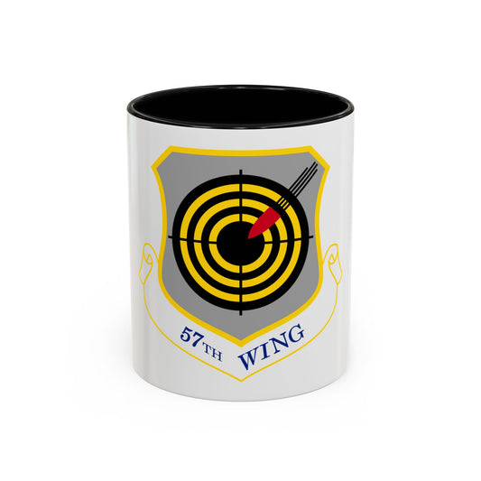 1058px USAF 57th Wing shield (U.S. Air Force) Accent Coffee Mug