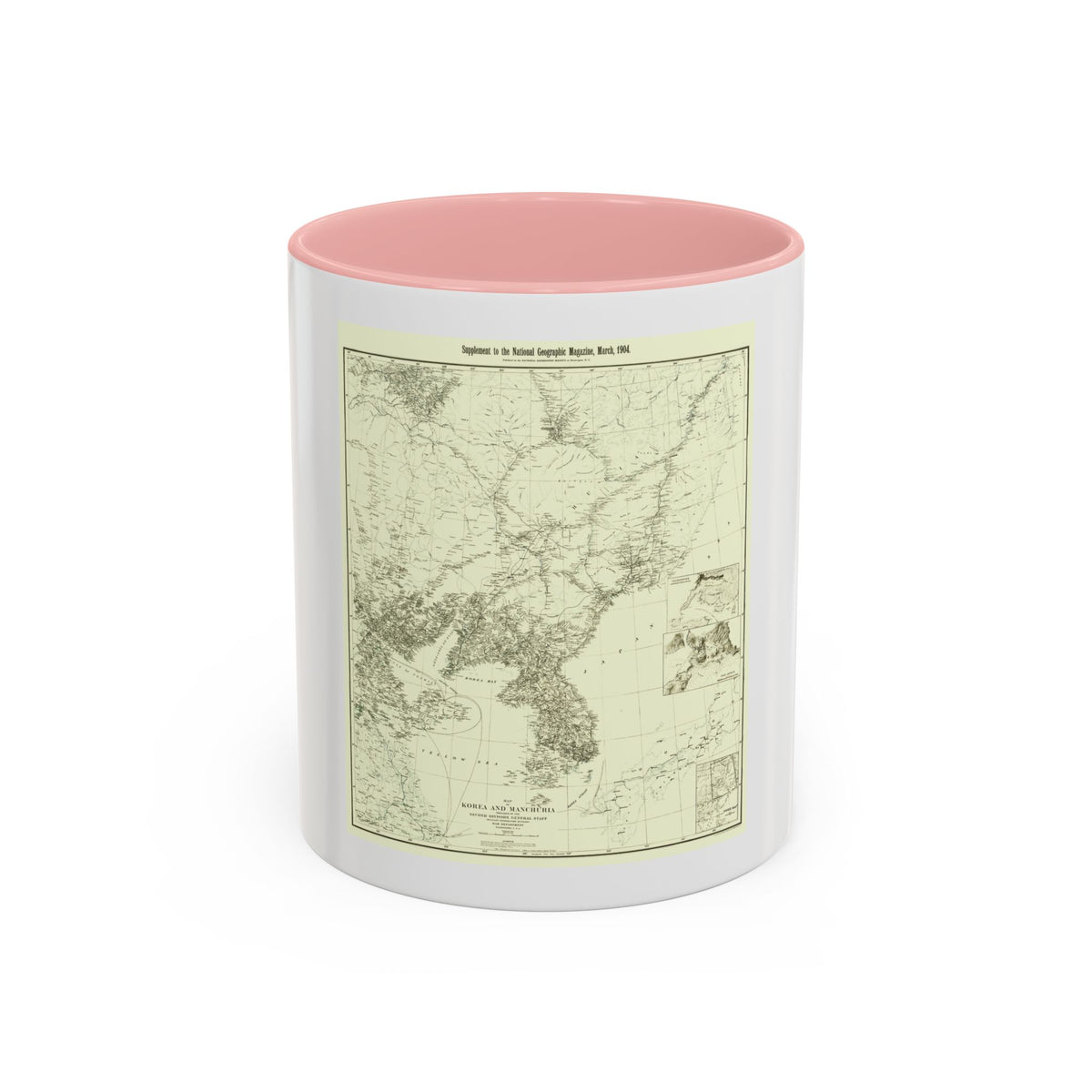 Korea and Manchuria (1904) (Map) Accent Coffee Mug