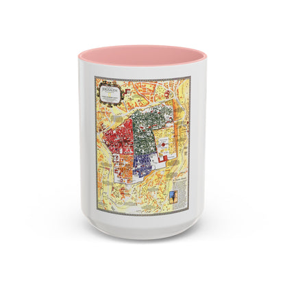 Jerusalem- The Old City (1996) (Map) Accent Coffee Mug