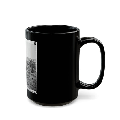 Richmond, Va. Guns And Ruined Buildings Near The Tredegar Iron Works (U.S. Civil War) Black Coffee Mug