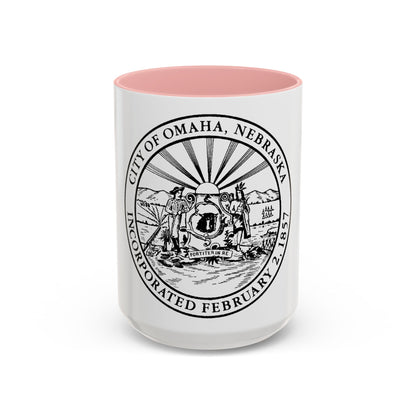 Seal of Omaha Nebraska - Accent Coffee Mug