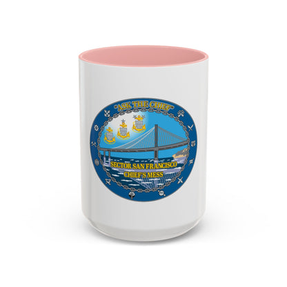 USCGS San Francisco Ask The Chief (U.S. Coast Guard) Accent Coffee Mug