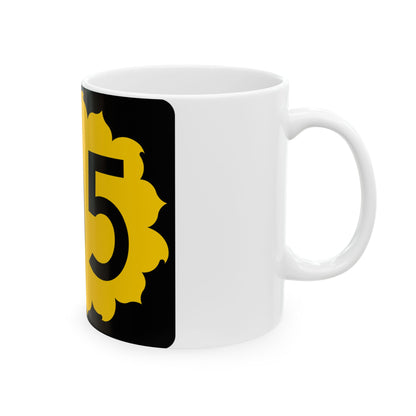 K-105 (Kansas) (Road Sign) White Coffee Mug