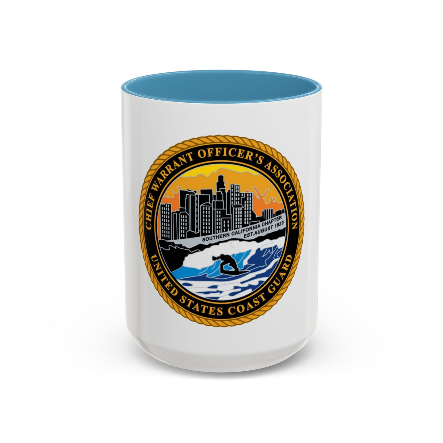 USCG CWO Assoc Surfer (U.S. Coast Guard) Accent Coffee Mug