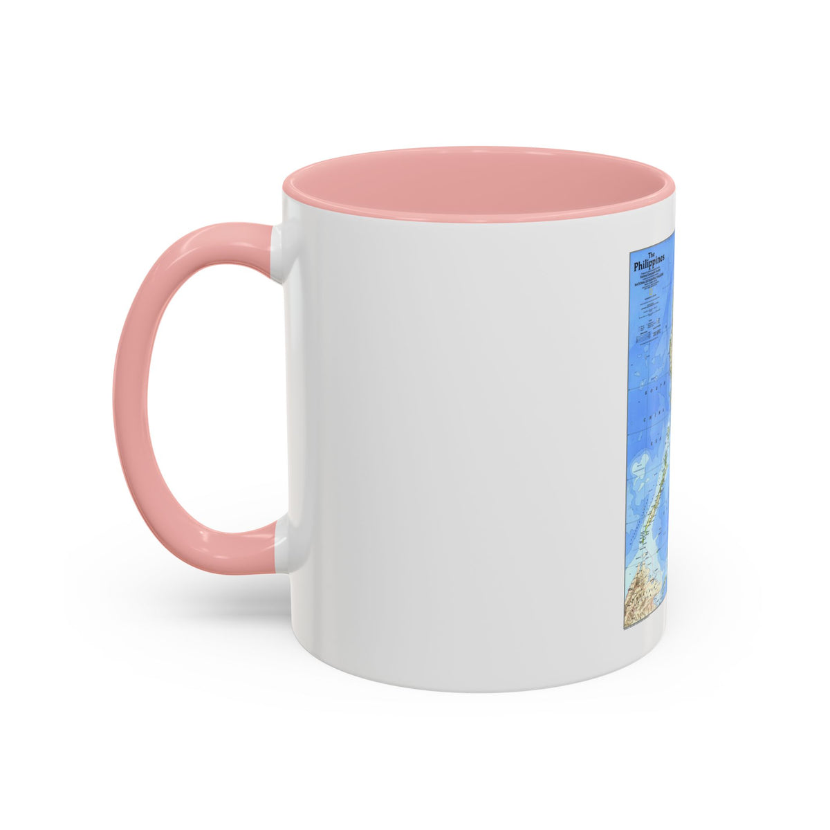 Philippines, The (1986) (Map) Accent Coffee Mug