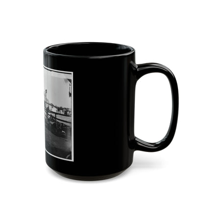 Fort Monroe, Va. Captain Of The Port's Office And The Hygeia Dining Saloon (U.S. Civil War) Black Coffee Mug