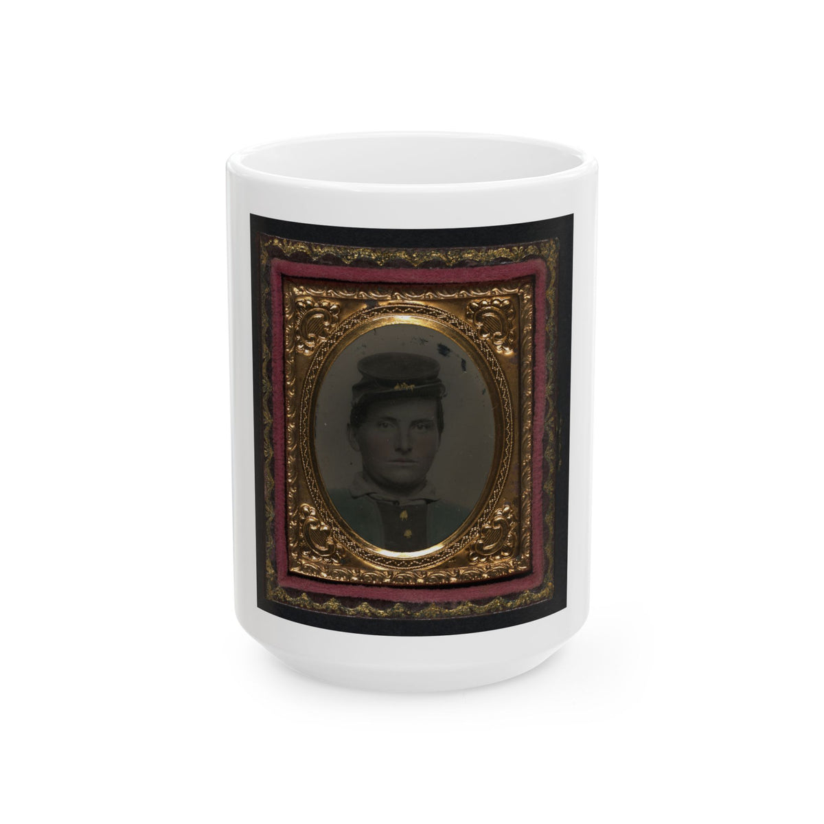 Unidentified Soldier In Forage Cap (U.S. Civil War) White Coffee Mug