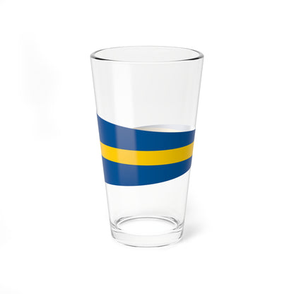 Naval Rank Flag of Sweden - Aldste chef (Sweden) Pint Glass 16oz
